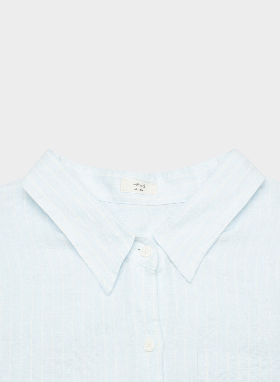 cămașă reminisce relaxed linen mtchl strp vla bl o