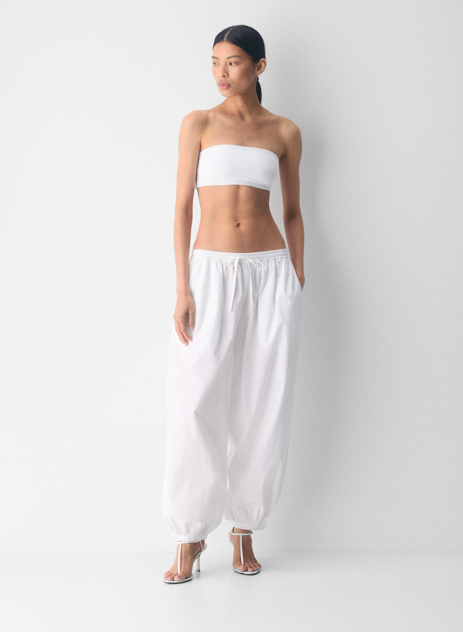 top bandeau original contour sublime alb brillant