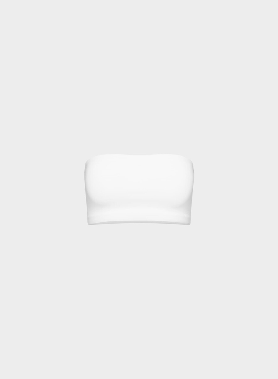 top bandeau original contour sublime alb brillant