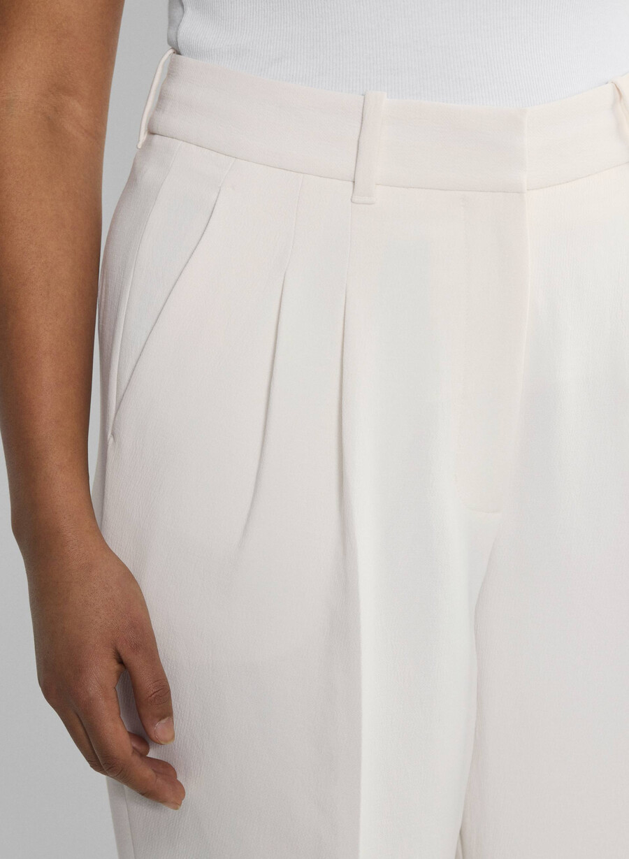 pantalonii the effortless pant cu croială curbată - crepette culoare deschisĂ de mesteacĂn