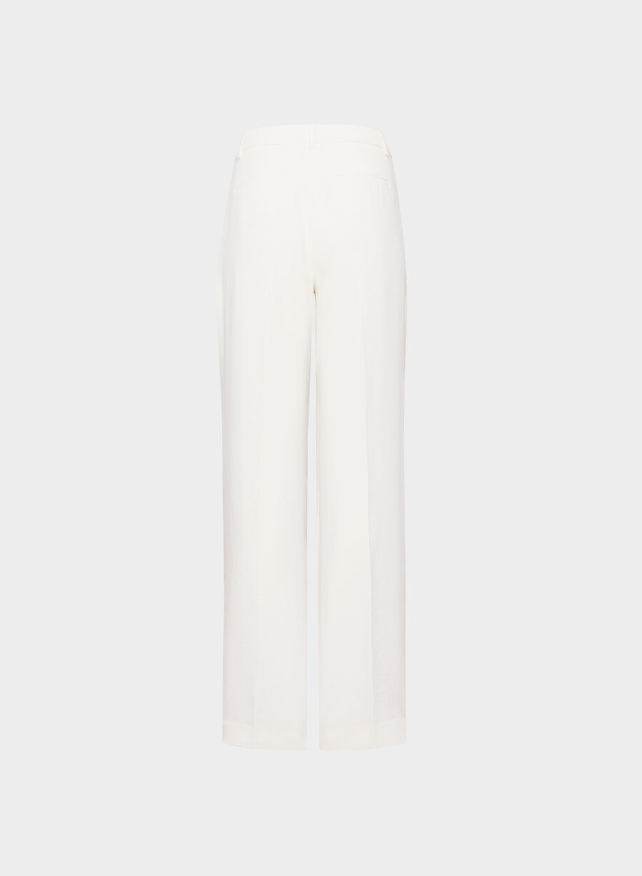 pantalonii the effortless pant cu croială curbată - crepette culoare deschisĂ de mesteacĂn