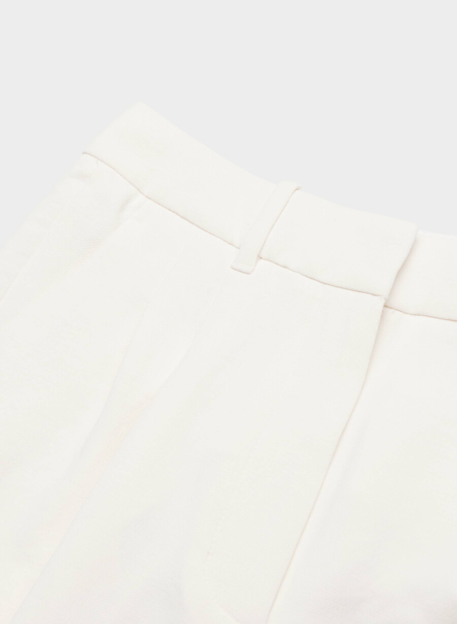 pantalonii the effortless pant cu croială curbată - crepette culoare deschisĂ de mesteacĂn