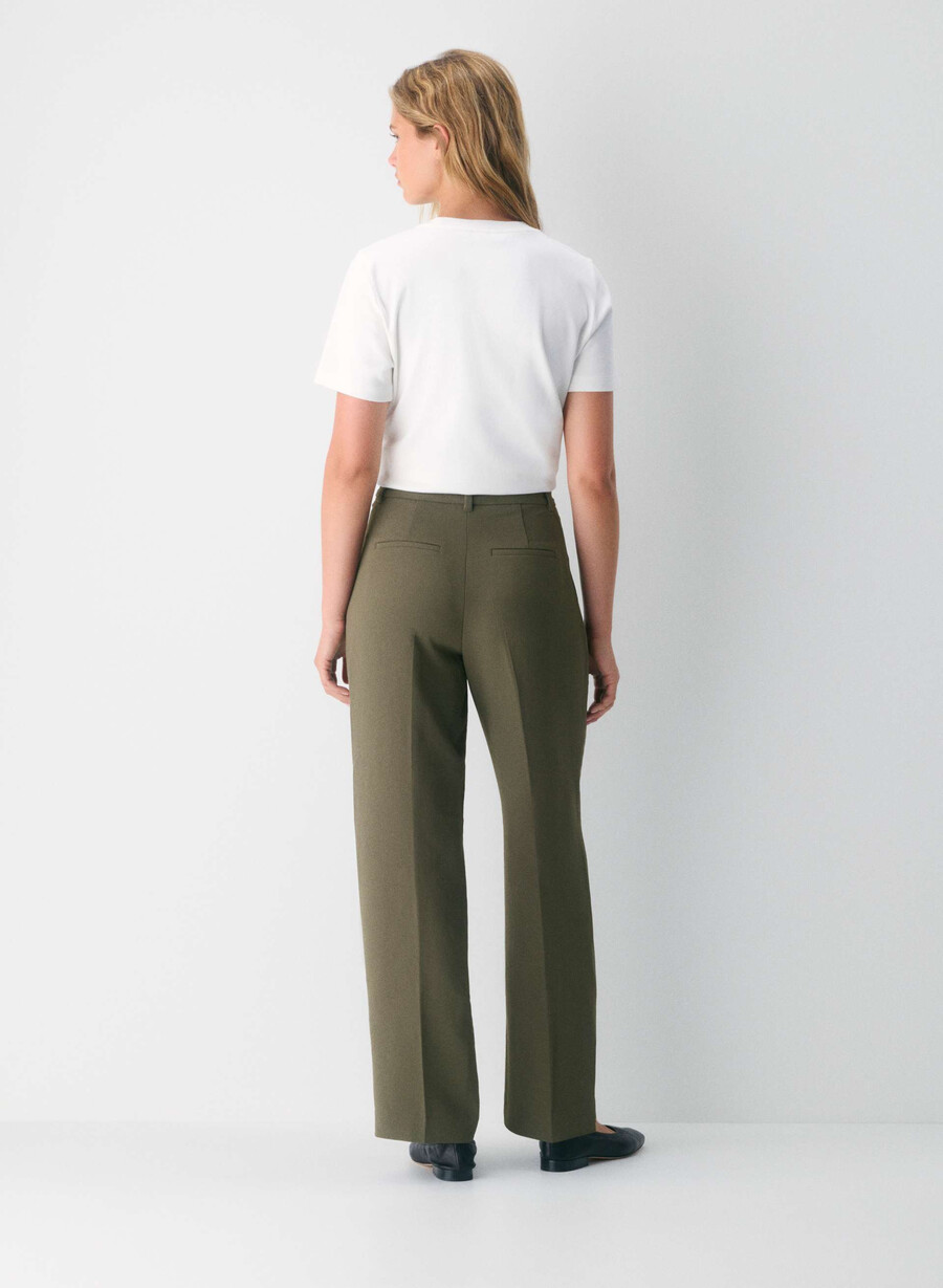 pantalonii the effortless pant cu croială curbată - crepette mĂslin Închis