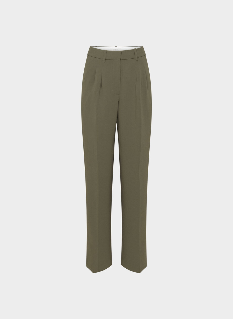 pantalonii the effortless pant cu croială curbată - crepette mĂslin Închis