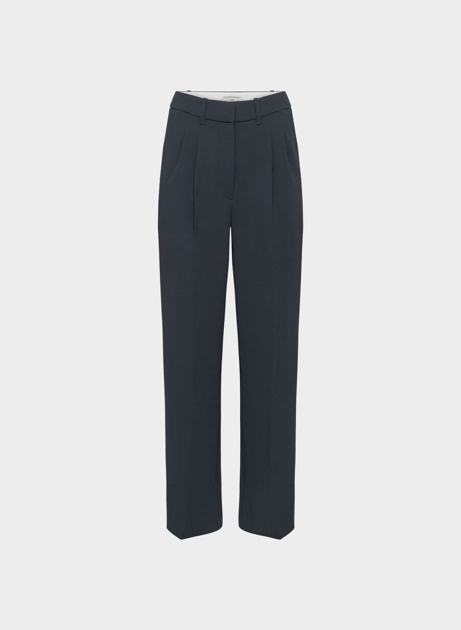 pantalonii the effortless pant cu croială curbată - crepette bleumarin Închis