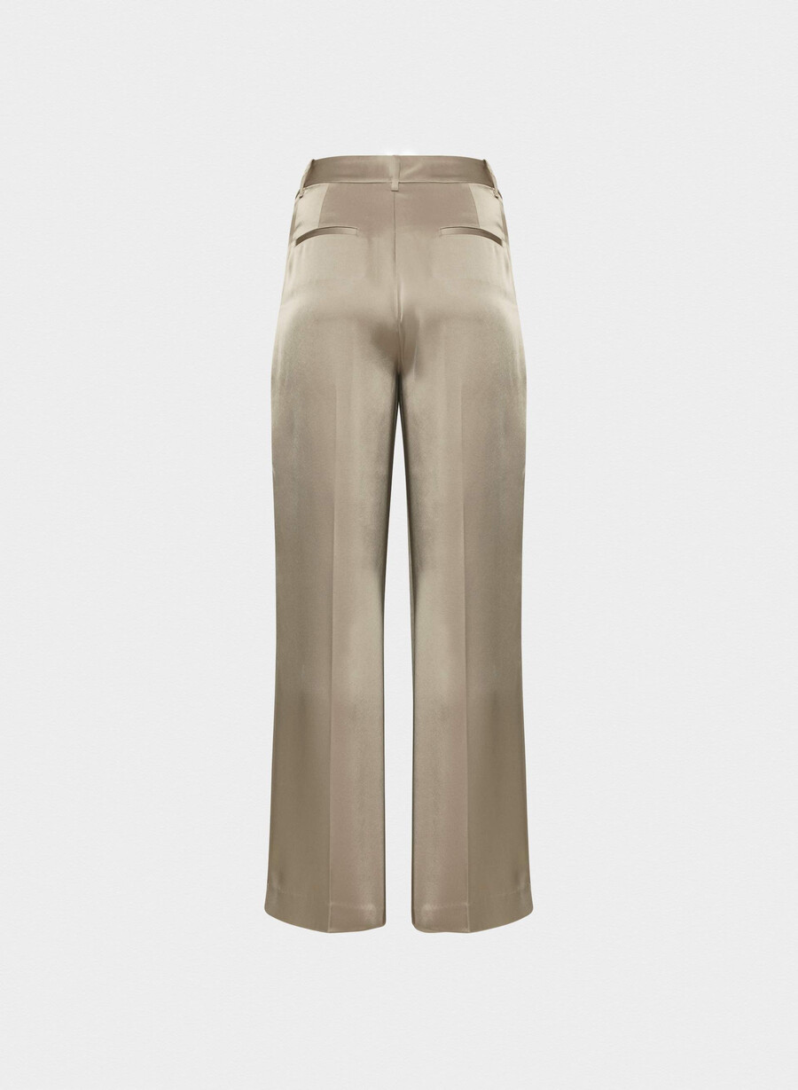 pantalonii effortless satin nomad taupe