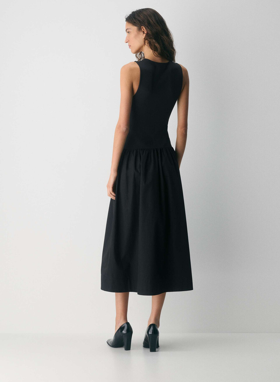 rochie worldly poplin negru