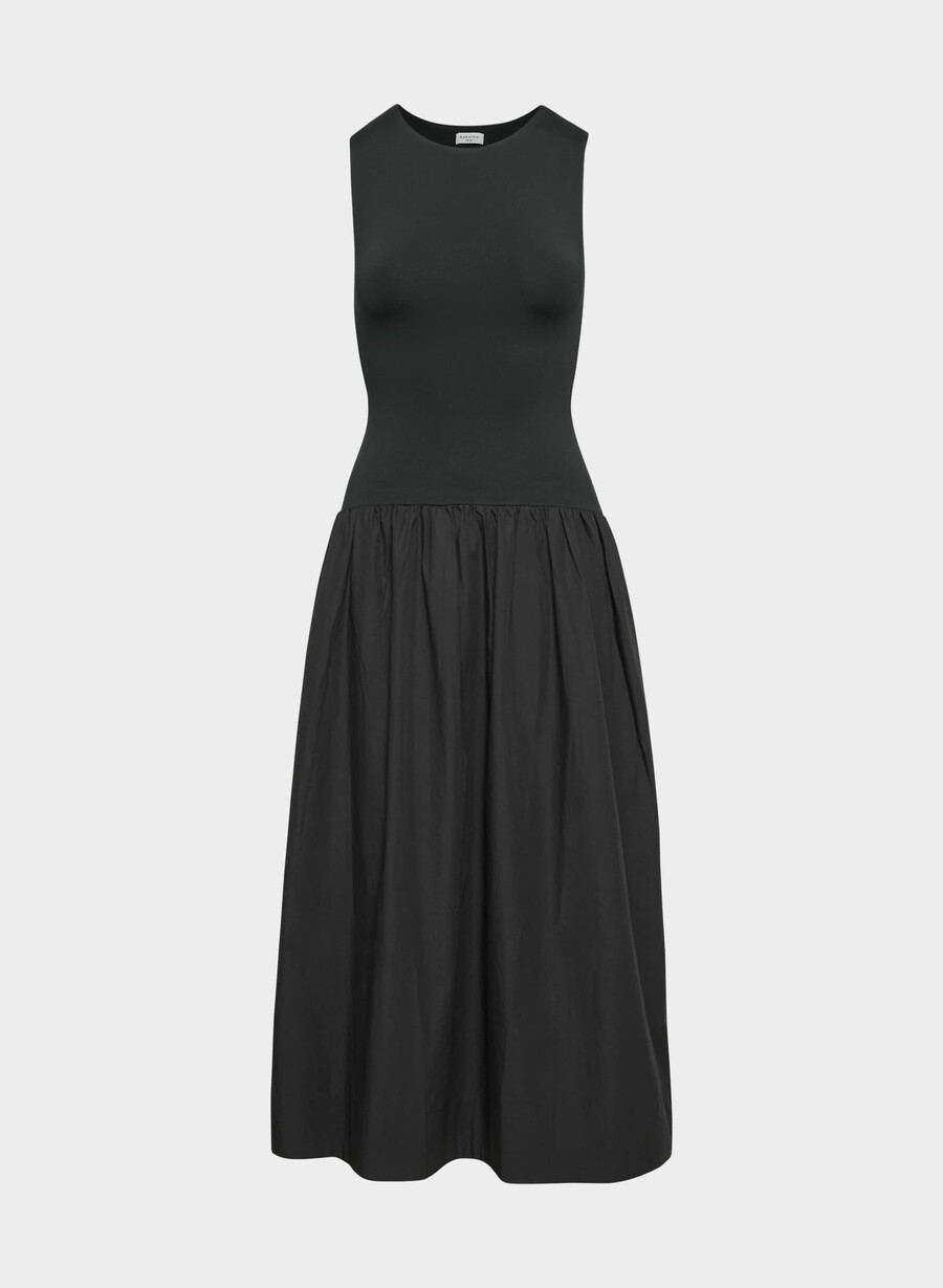 rochie worldly poplin negru