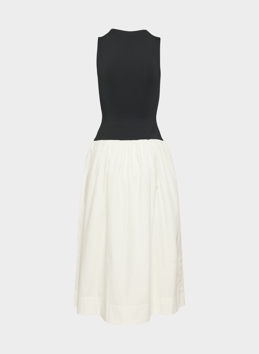 rochie worldly poplin mesteacĂn deschisnegru