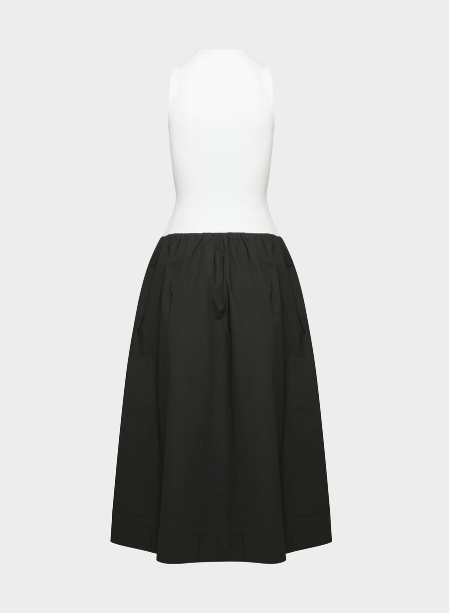 rochie worldly poplin negrualb luminĂ