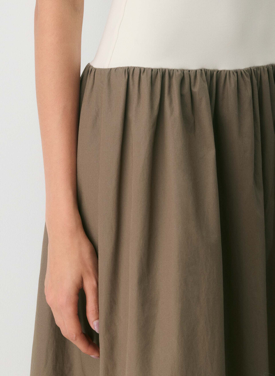rochie worldly poplin cola taupe lt birch