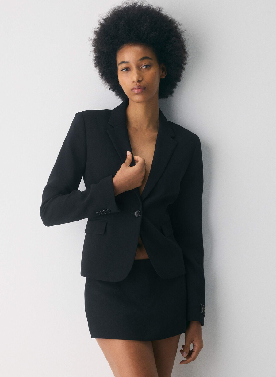 sacou etiquette - crepette negru