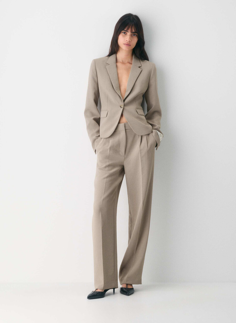 blazer etichetă - crepette nomad taupe