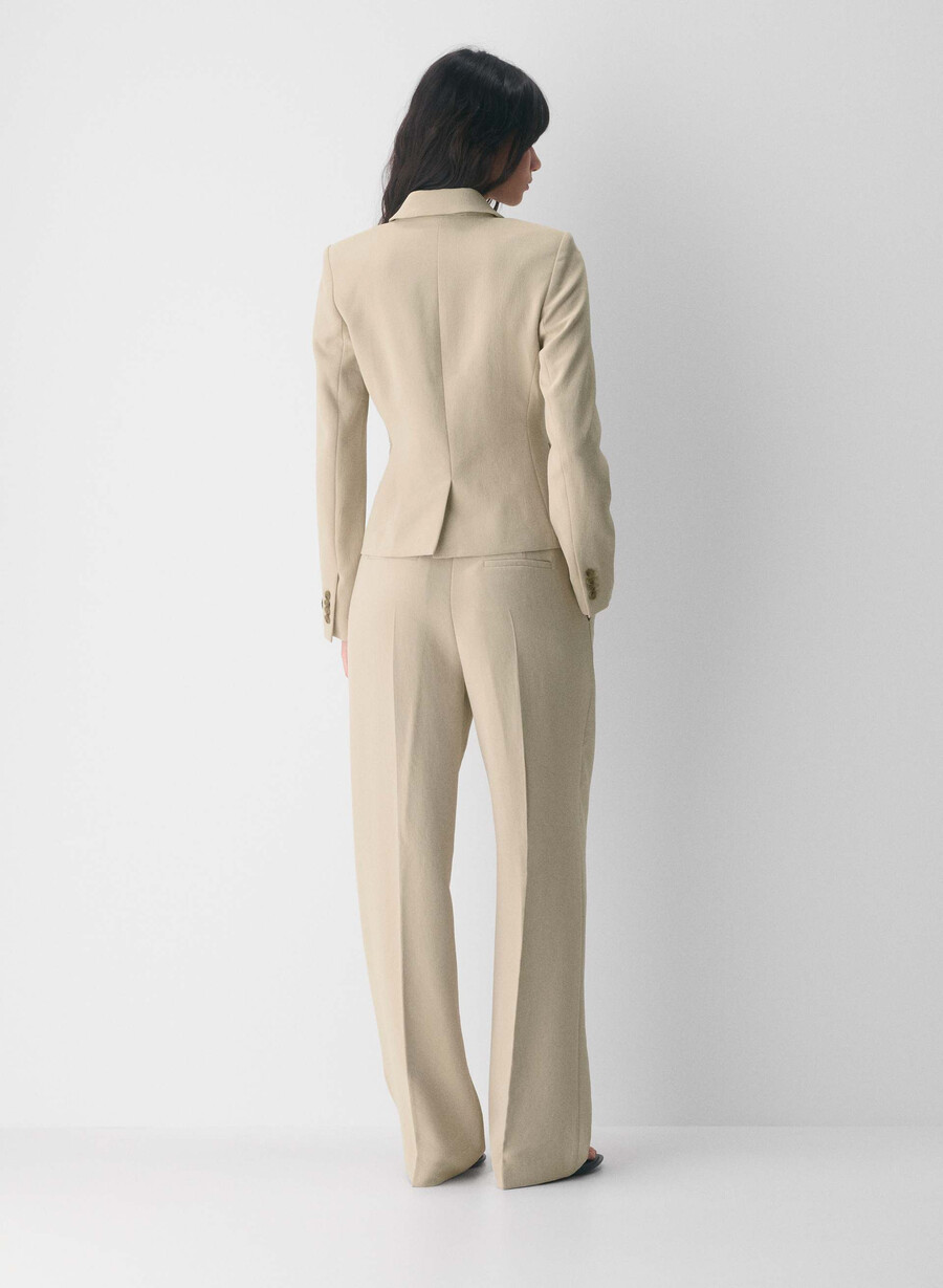 blazer etichetă - crepette marcona beige