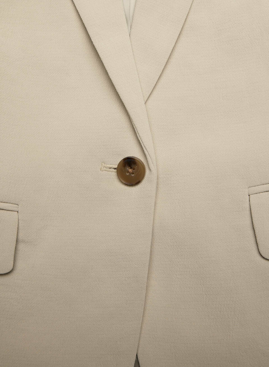 blazer etichetă - crepette marcona beige