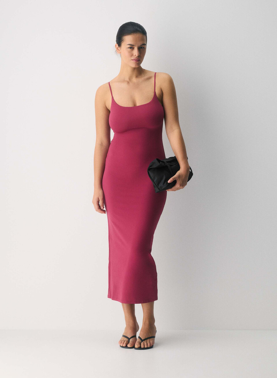 rochie maxi camișon original contour summon juicy rose