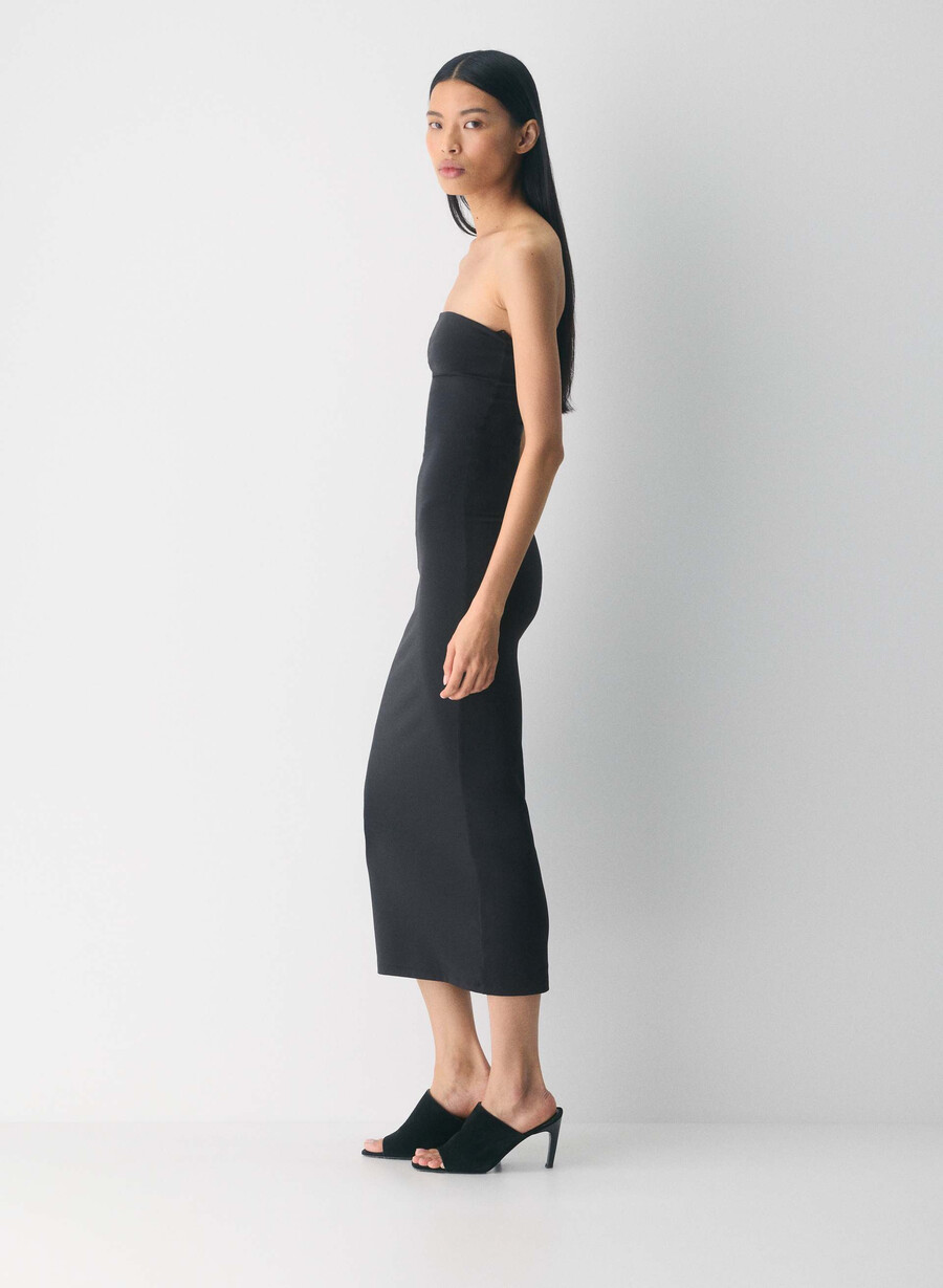 rochie maxi tub original contour enrapt neagrĂ