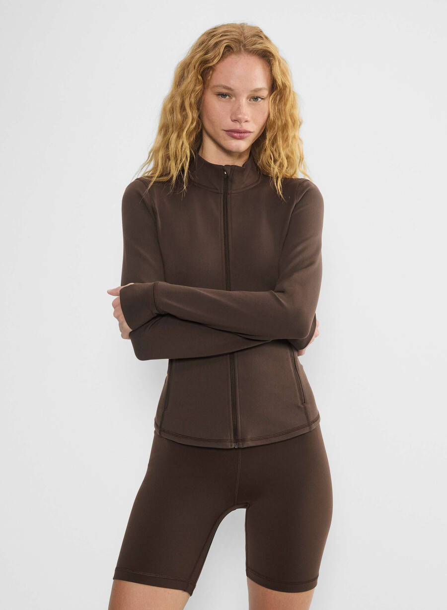 pantaloni scurți life atmosphere hi-rise 7 cu talie înaltă maro intens mocha