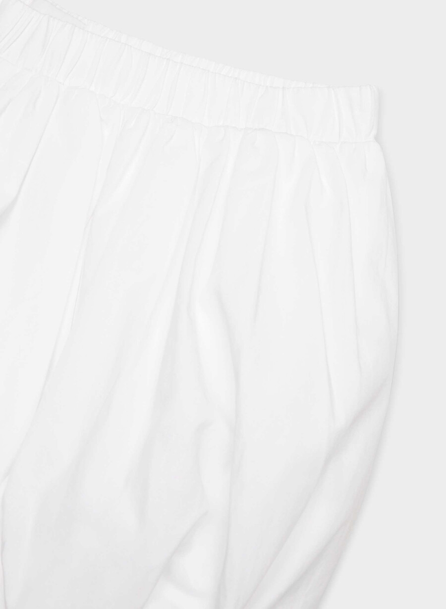 pantaloni scurți din poplin souffle albi