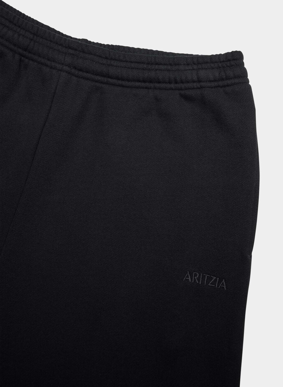 pantaloni de trening confortabili din fleece boyfriend barrel negri
