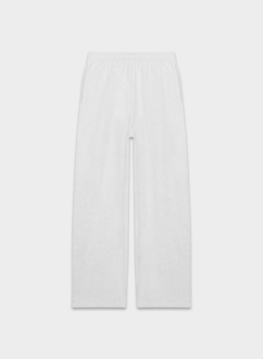 pantaloni de trening confortabili din fleece boyfriend barrel heather cloud white