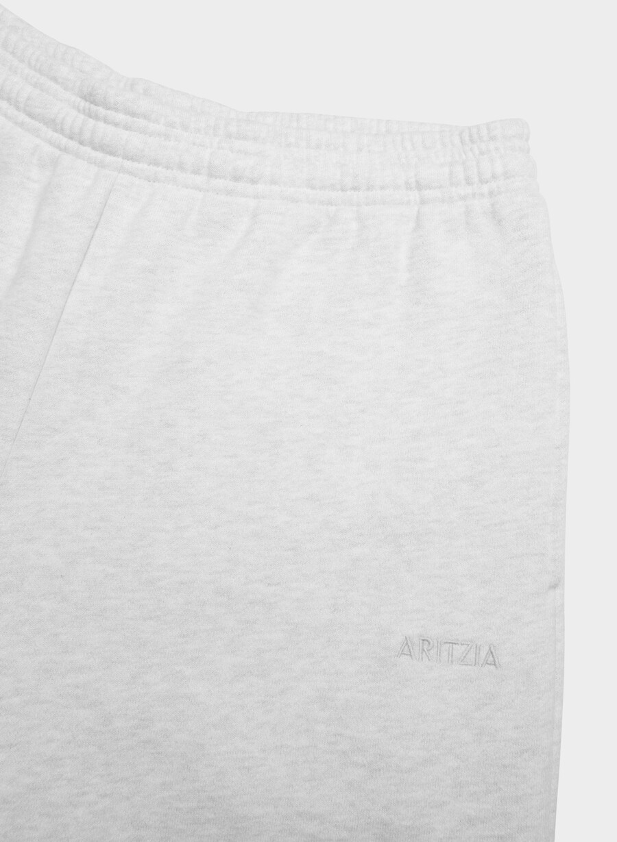 pantaloni de trening confortabili din fleece boyfriend barrel heather cloud white