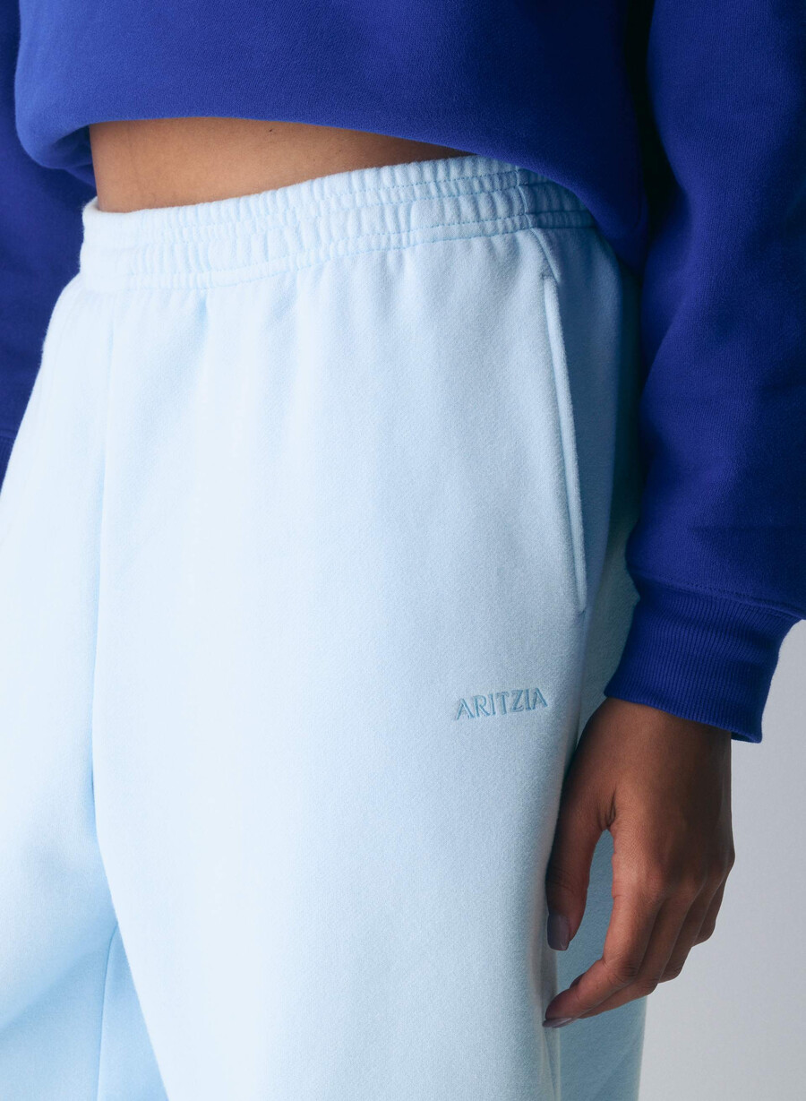 pantaloni de trening confortabili din fleece boyfriend barrel villa blue
