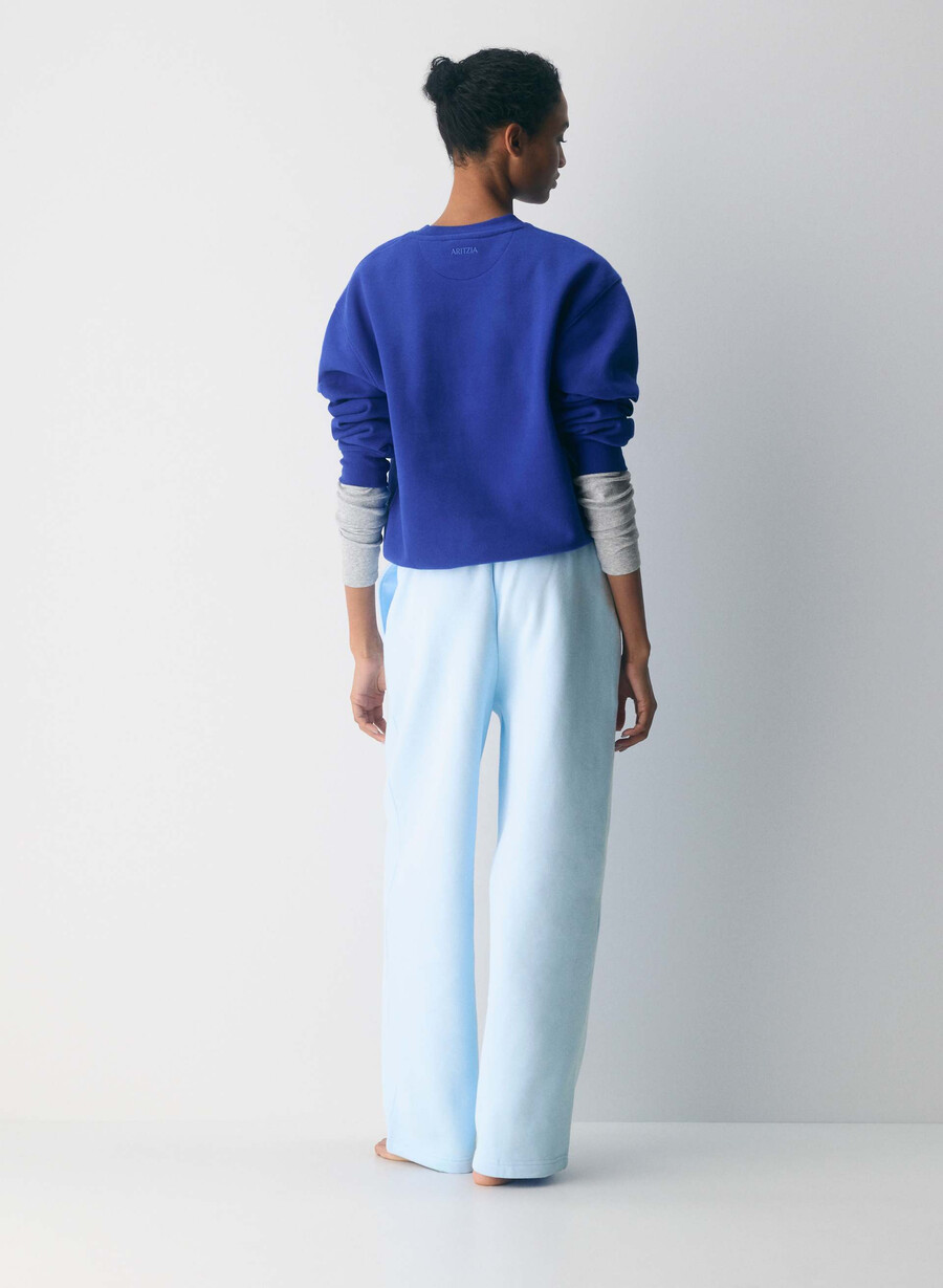pantaloni de trening confortabili din fleece boyfriend barrel villa blue