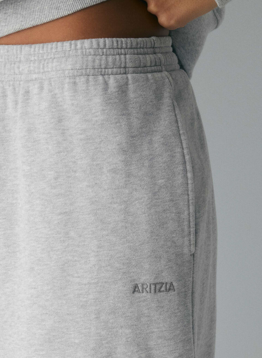 pantaloni de trening confortabili din fleece boyfriend barrel heather chrome