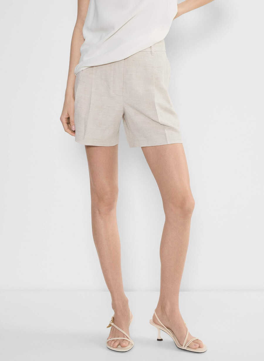 pantaloni scurți effortless la mijlocul coapsei - cruiselinen natural ecru