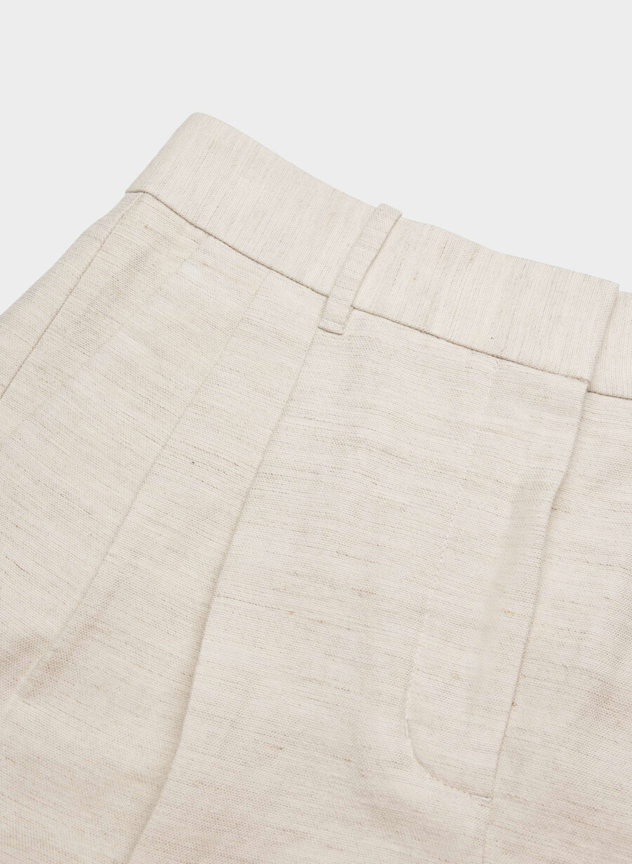 pantaloni scurți effortless la mijlocul coapsei - cruiselinen natural ecru