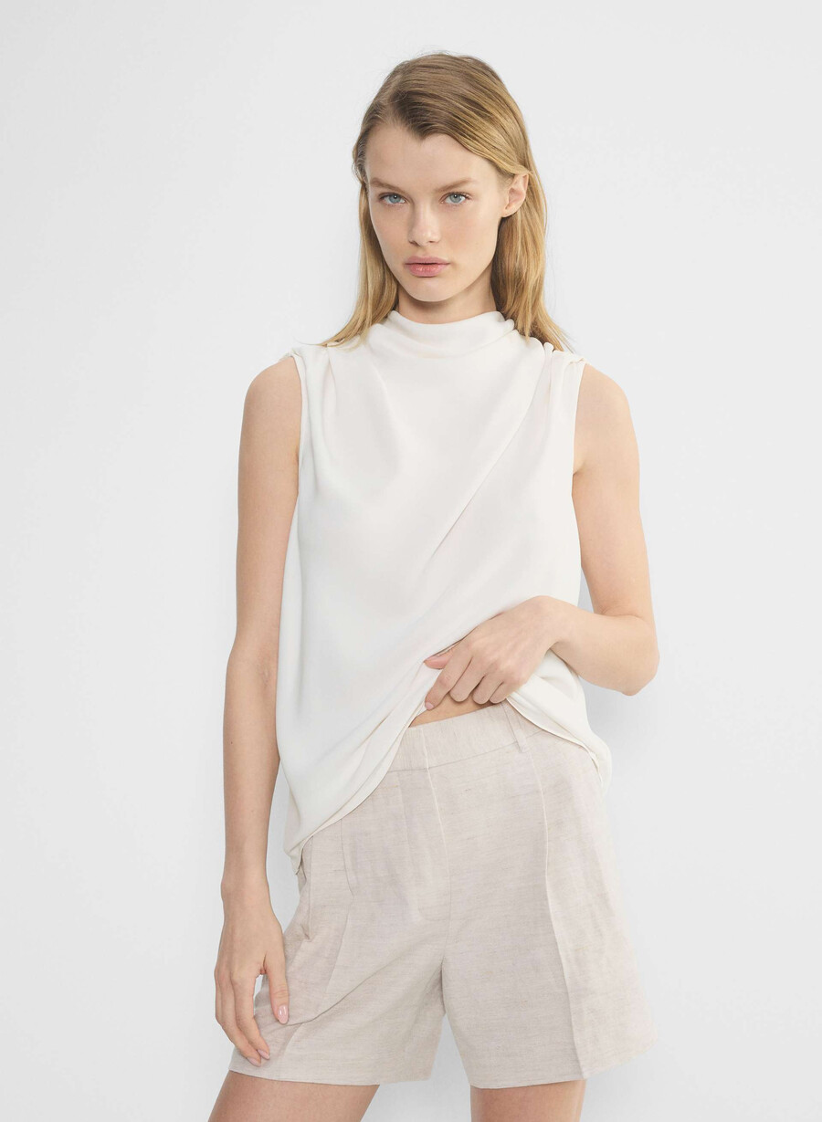 pantaloni scurți effortless la mijlocul coapsei - cruiselinen natural ecru