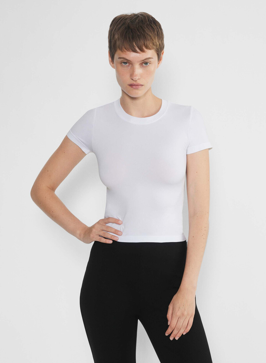 tricou smooth seamless willow alb brillant