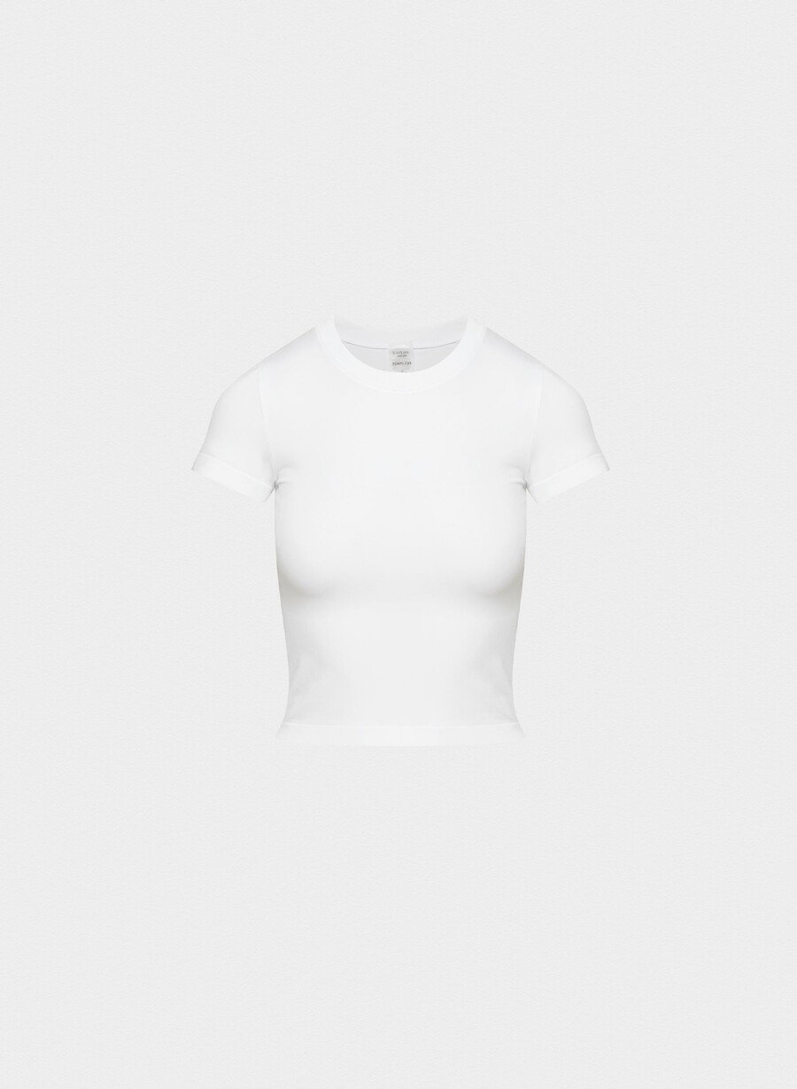 tricou smooth seamless willow alb brillant