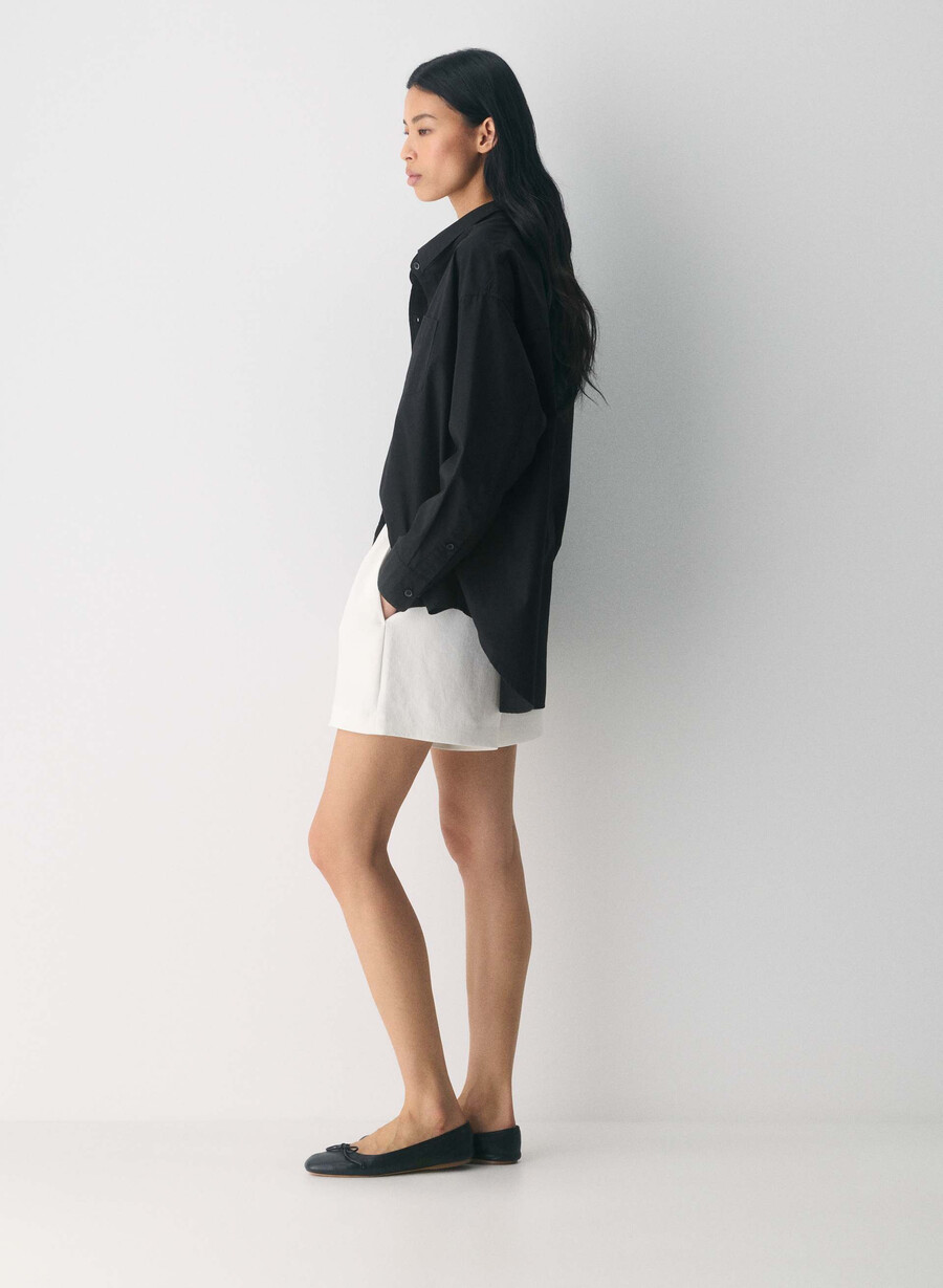 cămașă reminisce relaxed poplin negru