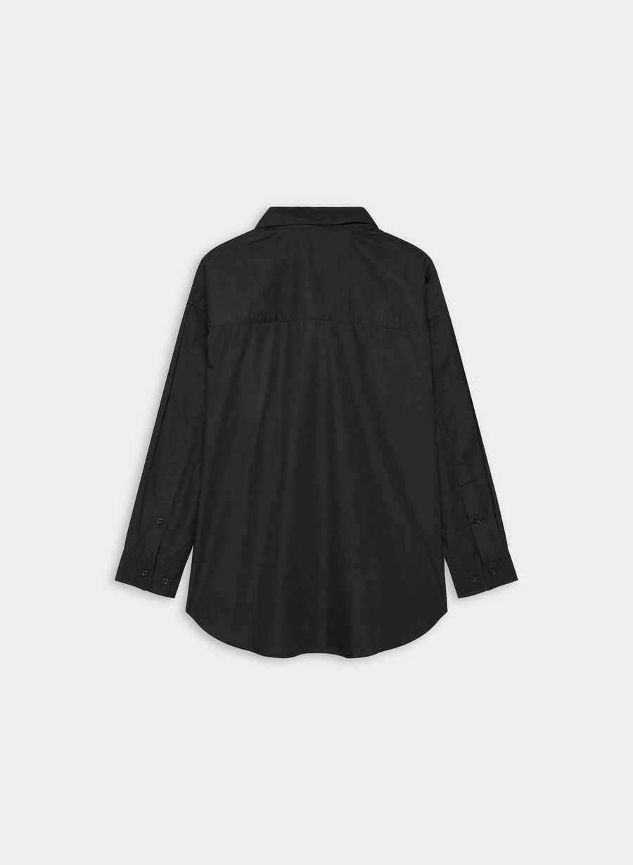 cămașă reminisce relaxed poplin negru