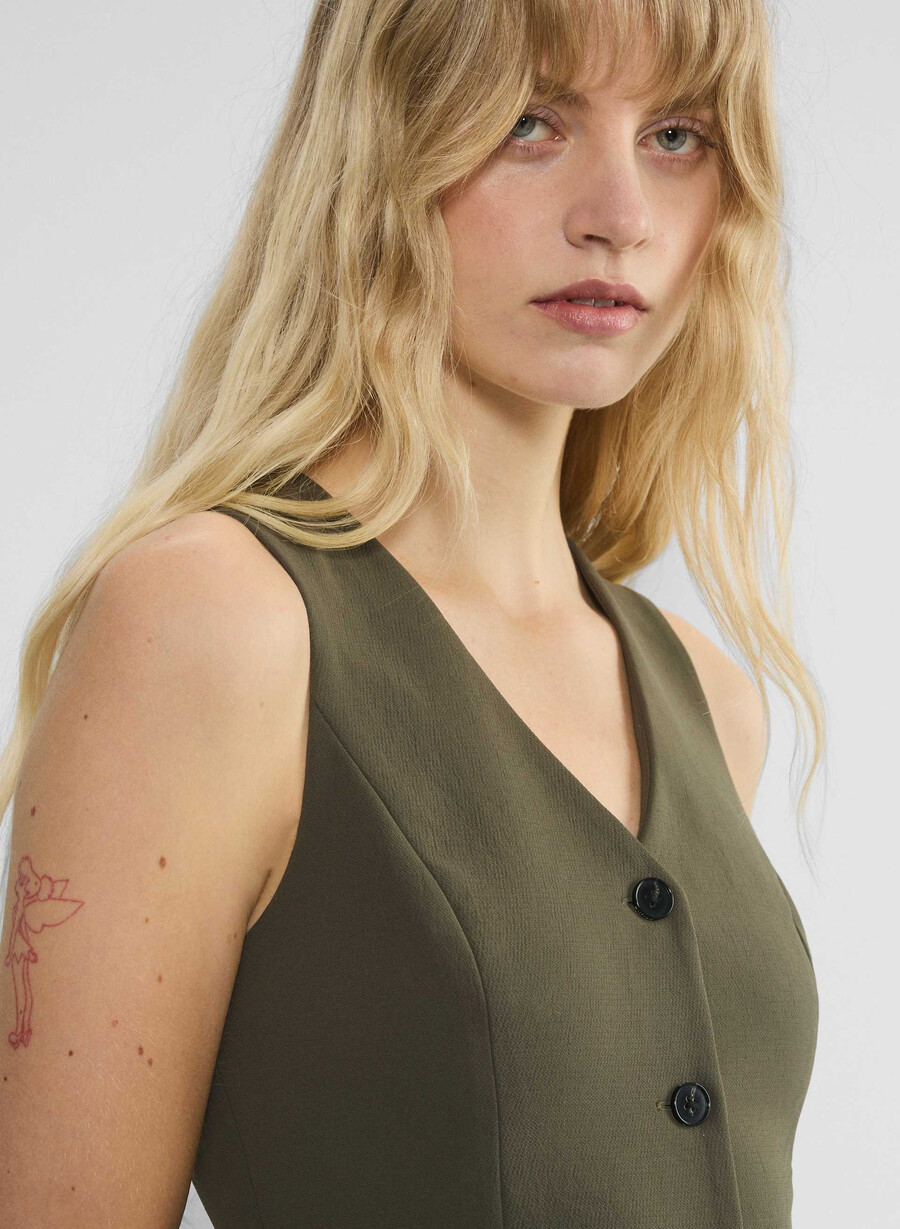 rochie aria - crepette dark olive