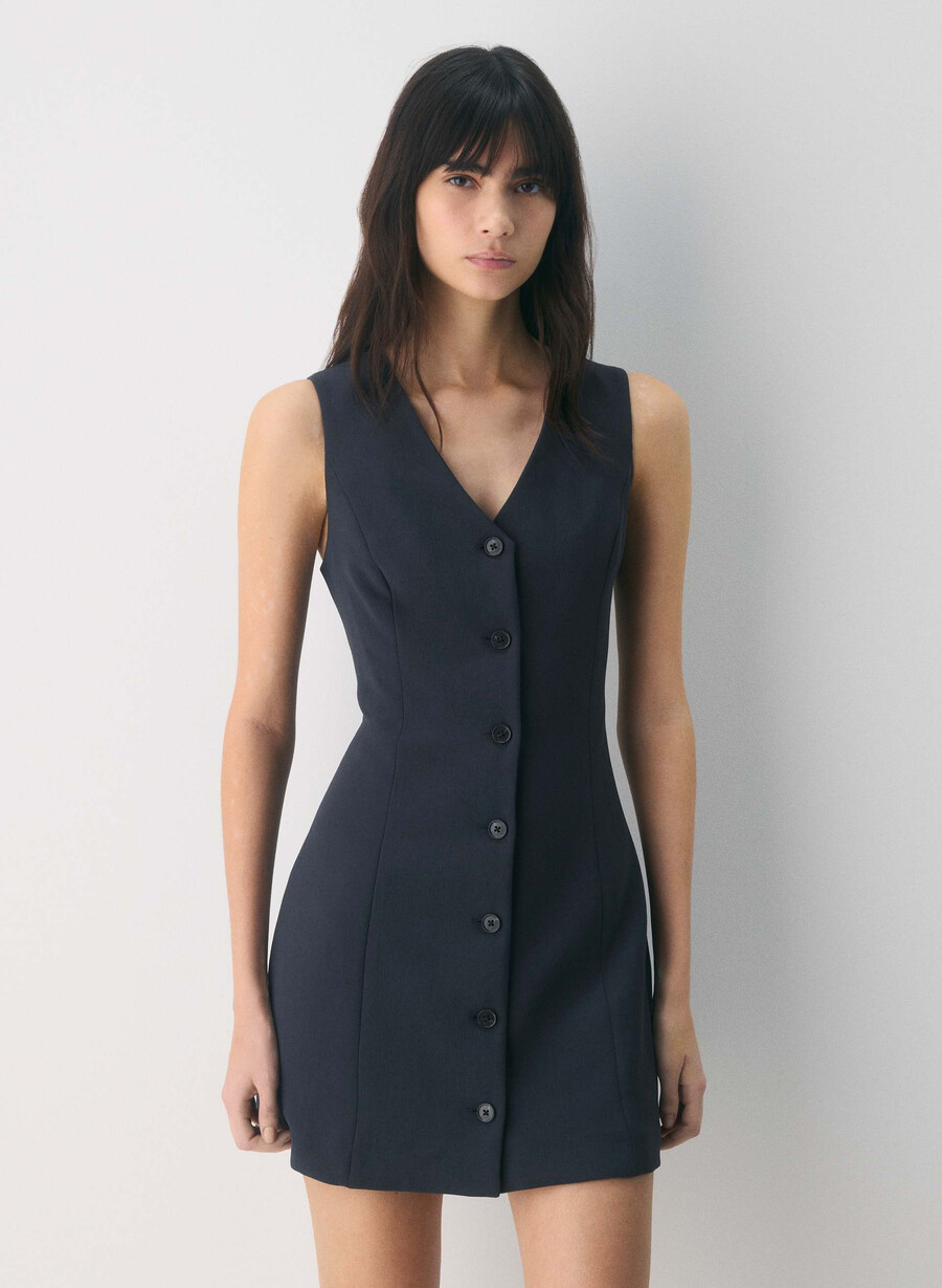 rochie aria - crepette bleumarin bleumarin Întunecat