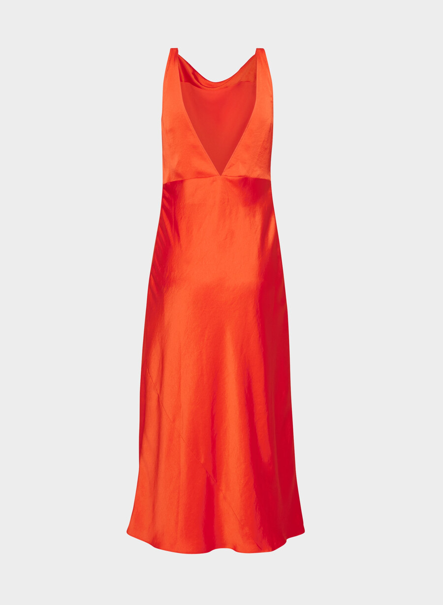 rochie din satin goddess poppy red