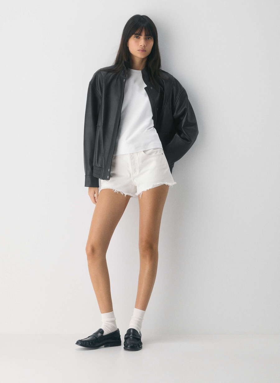 denim forum pantaloni scurți vintage din denim croiți din anii 90 a little white lie