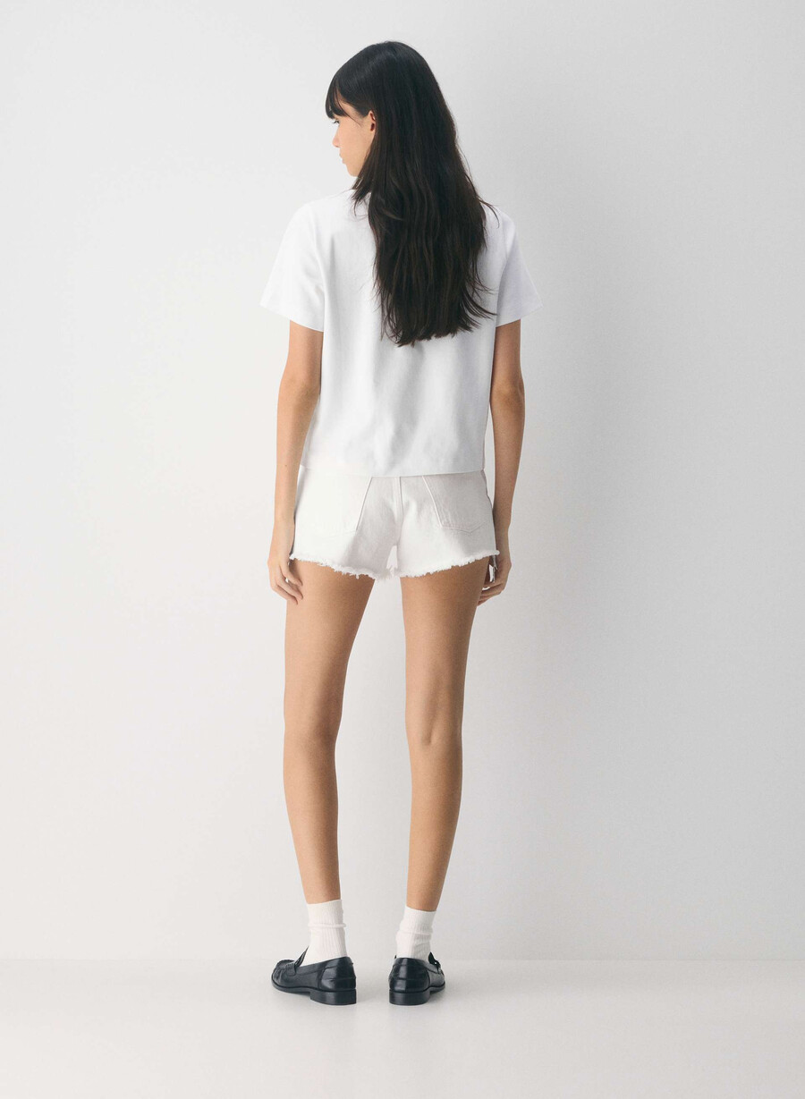 denim forum pantaloni scurți vintage din denim croiți din anii 90 a little white lie