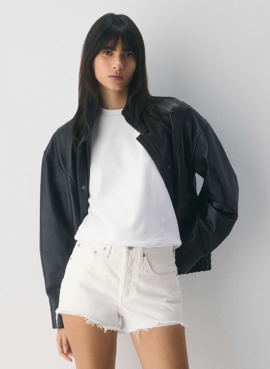 denim forum pantaloni scurți vintage din denim croiți din anii 90 a little white lie