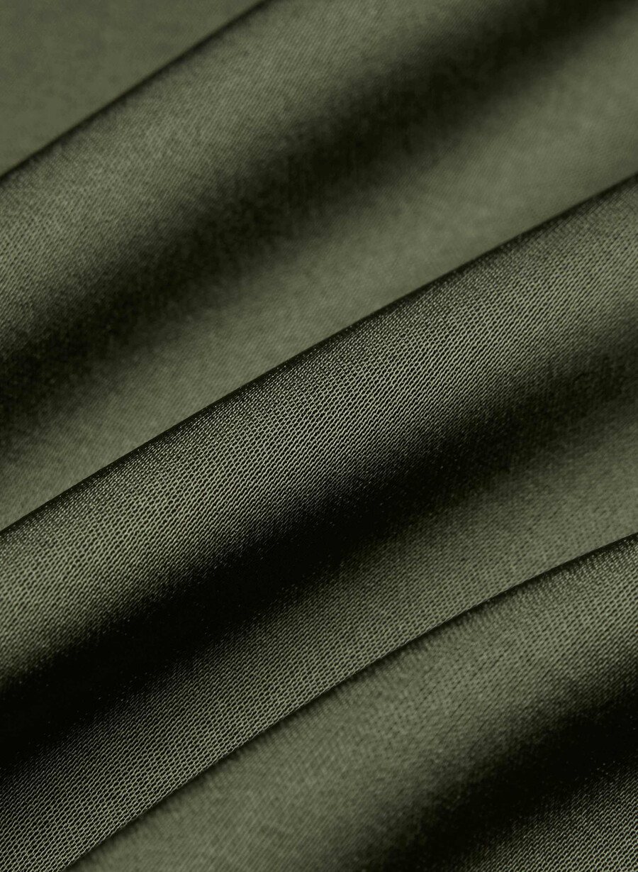 rochie charmaine din satin măsliniu închis