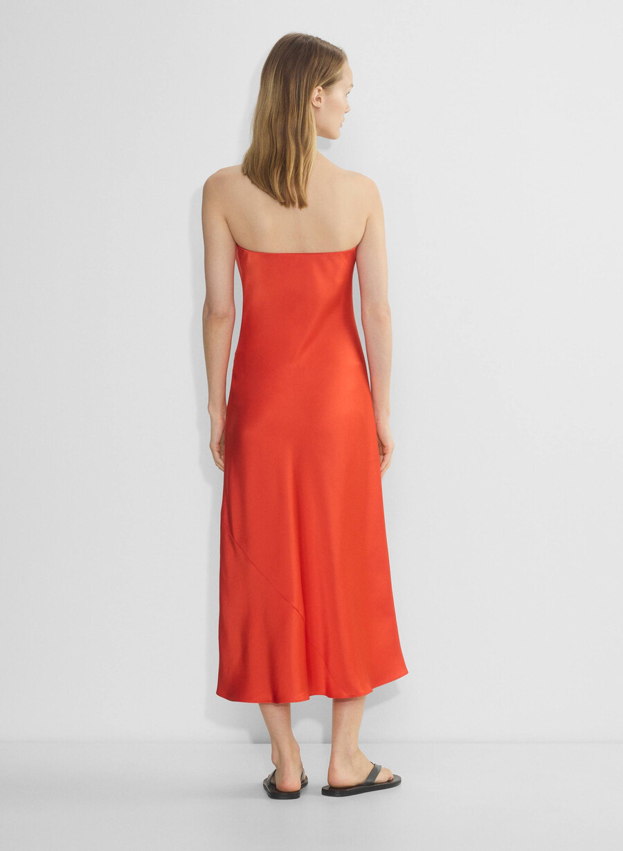 rochie charmaine din satin poppy red