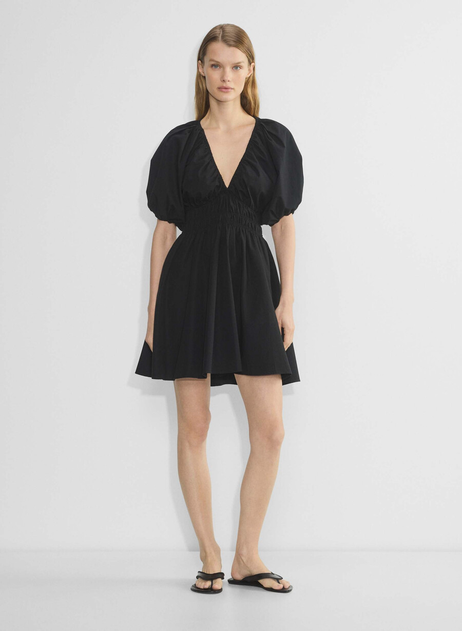 rochie mason din poplin negru