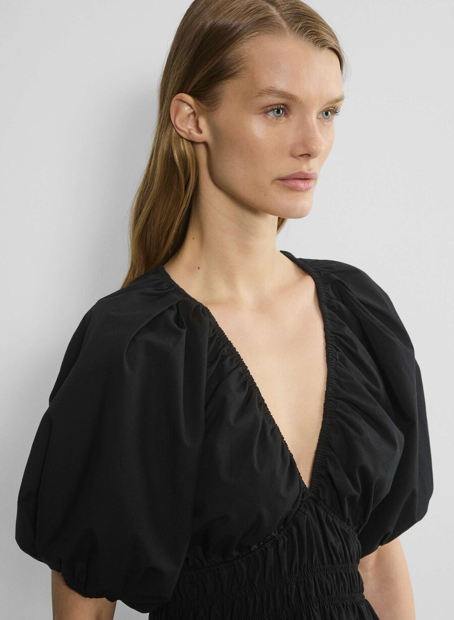 rochie mason din poplin negru