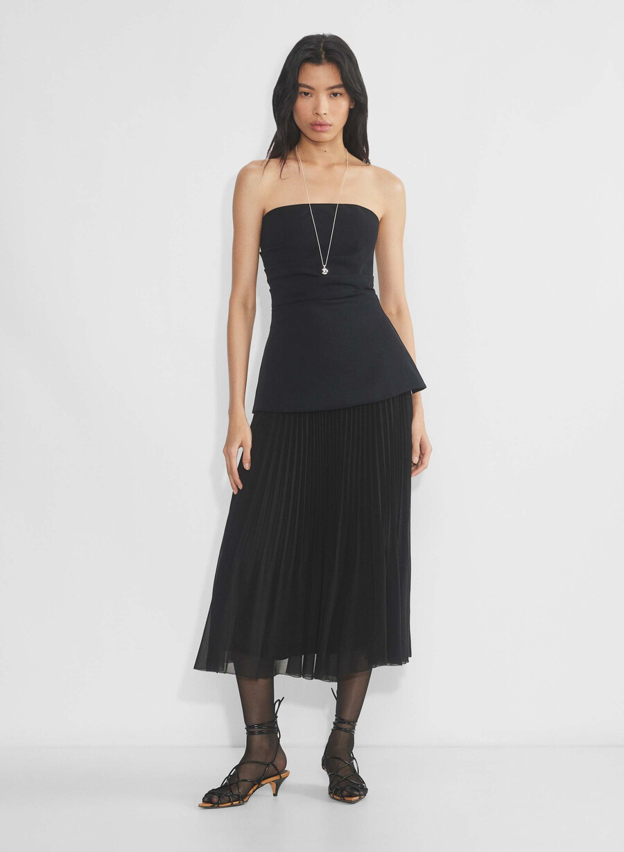 top tubular lilou negru
