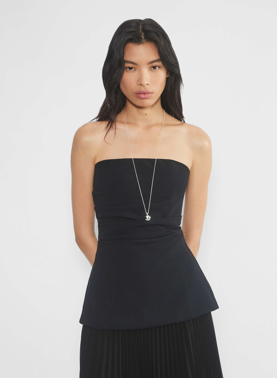 top tubular lilou negru