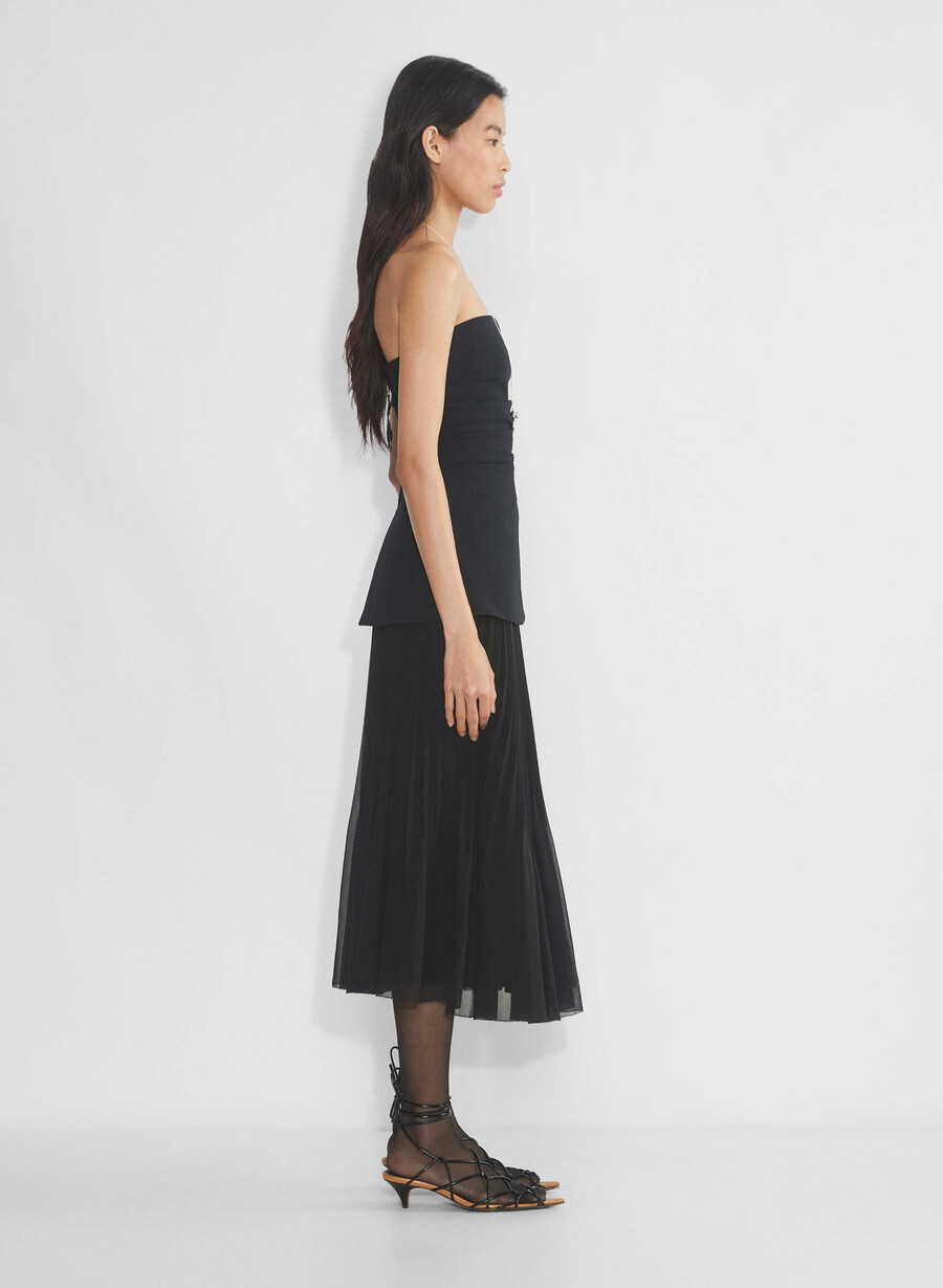 top tubular lilou negru