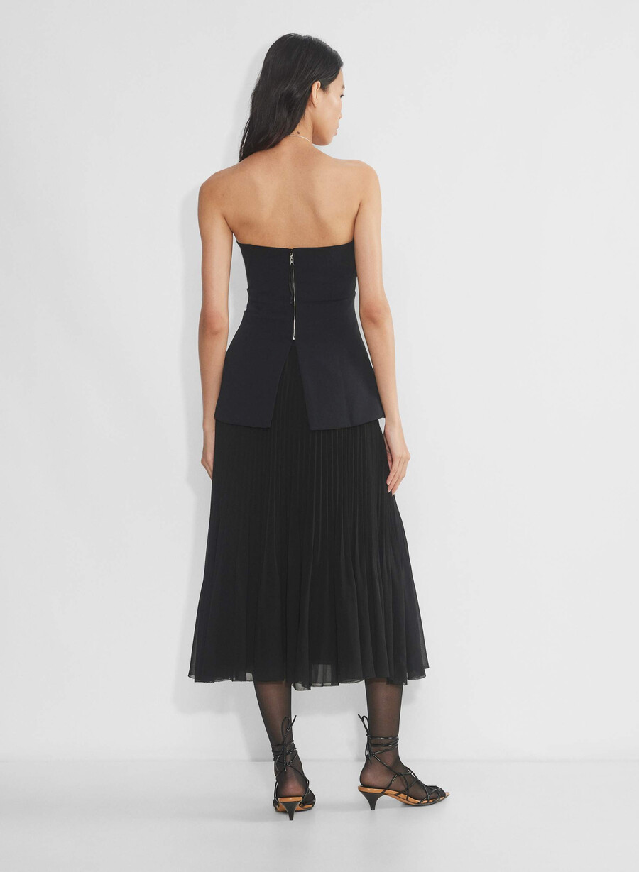 top tubular lilou negru